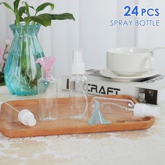 24 Pcs Spray Bottles 2oz / 55ml Clear Empty Mini White