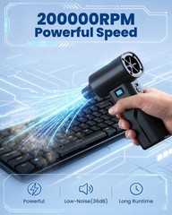 Compressed Air Duster, Cordless Duster with 200000RPM Brushless Motor,…