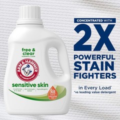 ARM & HAMMER Sensitive Skin Free & Clear Liquid Laundry Detergent, 105 fl oz, 10