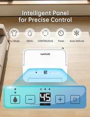 HUMSURE 2500 Sq. Ft 30 Pints Dehumidifier Equipped With Drainage Hose, Automa…