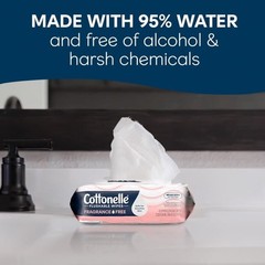 Cottonelle Fragrance Free Flushable Wet Wipes, 4 Flip-Top Packs