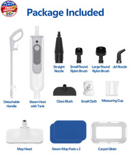 F2 Steam Mop,12-in-1 Handheld Steam Cleaner,Powerful Detachable Steam Mop for Fl
