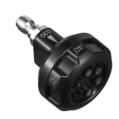 FIXFANS Pressure Washer Nozzle, 6 in 1 Quick Change Over Black, Silver, White