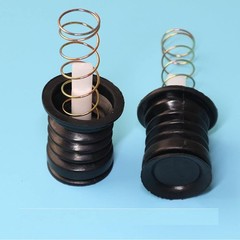 UtySty 2 Sets Drain Trap Seal Spring Pull Rod Switch Rubber Plug Valve Black