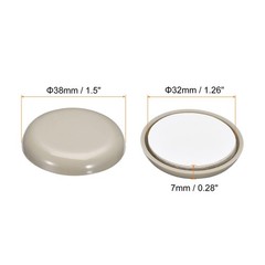 uxcell Furniture Sliders, 8Pcs 1 1/2″ – Plastic Self-Adhesive Round 1