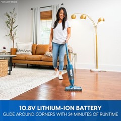 Vacmaster Portable 10.8V 2-in-1 Cordless Stick Lightweight Vacuum Blue