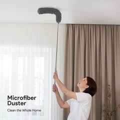 DELUX Microfiber Feather Duster,7 PCS Reusable Bendable Washable 7pc-gray