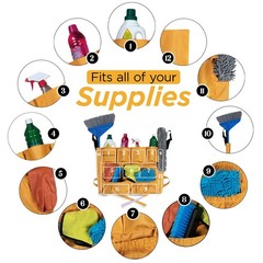 Yellow Trash Can Caddy Bags For Garbage Bins | Brute Compatible | Fits 32-55