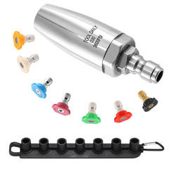 Tool Daily Turbo Nozzle Pressure Washer, Stainless Steel 360° 3.0, Silver