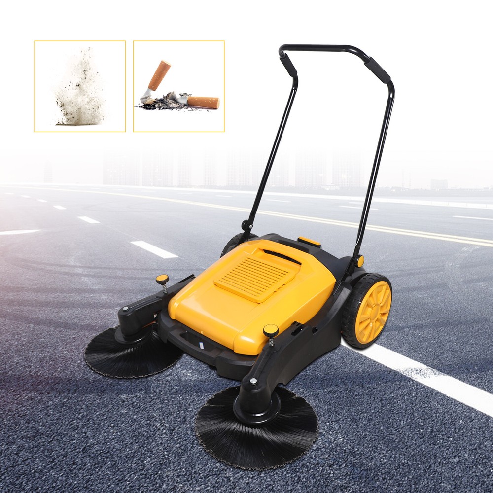 41” Walk-Behind Sweeper Street Floor Road Sweeping Floor Cleaner Hand Push