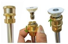 Upgraded Pressure Washer Wand, Brass Water Jet 2.5 x 17 x 1.5 inches, Black