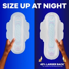 Always Long Absorbency Unscented Ultra Thin Pads with Wings – Size 2 – 42ct