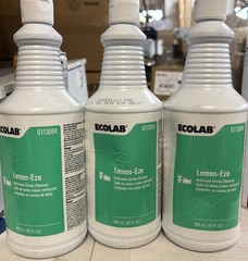 Three Bottles. ECOLAB Lemon-Eze Bathroom Creme Cleanser 6113094
