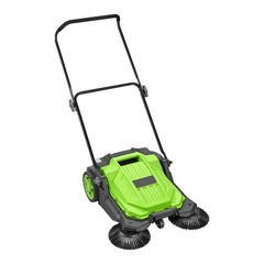 Uimoso Manual Push Floor Sweeper with 25.6″ Sweeping Width for Walk-Behind Use