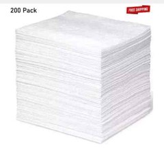 Oil Spill Clean Up Pads (200) Absorbs 35 gal. Contractor Grade Polypropylene