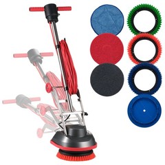 Uimoso Floor Scrubber Machine with Pads and Brushes for Cleaning and Polishing