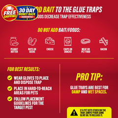 Rat, Snake and Mouse Traps 10Pk, Large Bulk Glue Rat 10 Pack, Red