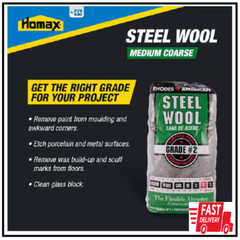 Homax Medium Coarse Grade #2 Steel Wool (12-Pad)