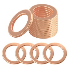 15PCS Oil Drain Plug Gasket, Oil Plug Washer, 14mm Copper Crush Washer Oil Se…