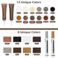 Oriflame Wood Furniture Repair Kit: 12 Color Filler and 8-color Markers