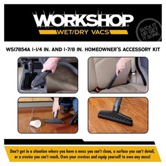 WORKSHOP Wet/Dry Vacs Shop Vacuum Accessories WS17854A Homeowner DIY Kit for …