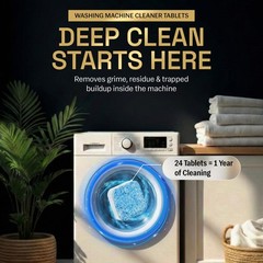 Washing Machine Cleaner Tablets | 24 Pack | Ultra Deep 1 Count (Pack of 24)