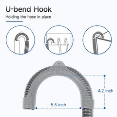 6 FT Washing Machine Drain Hose, Corrugated and Flexible Washing Machine Hose…
