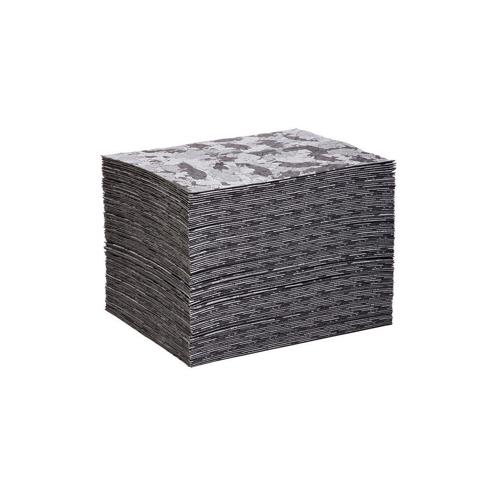 PIG MAT117 Absorbent Pad,Universal,Black/Gray,PK100 30PZ90