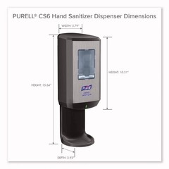 PURELL 652401 5.79 x 3.93 x 15.64 1,200 mL Hand Sanitizer Dispenser GP 1/CT New