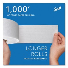 Scott 67805 2-Ply 3.55″ x 1000′ Septic Safe Bathroom Tissue – WHT (12/CT) New