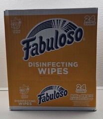 FABULOSO DISINFECTING MULTI PURPOSE LEMON WIPES 12 PACKS OF 24