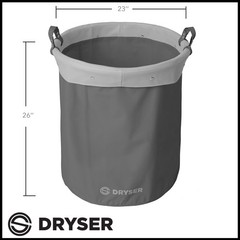 Round Replacement Commercial Laundry Hamper Canvas Bag for Model 290R Gray