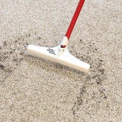 12″ Carpet Rake & Groomer with 51″ Adjustable Handle for Pet Hair Removal
