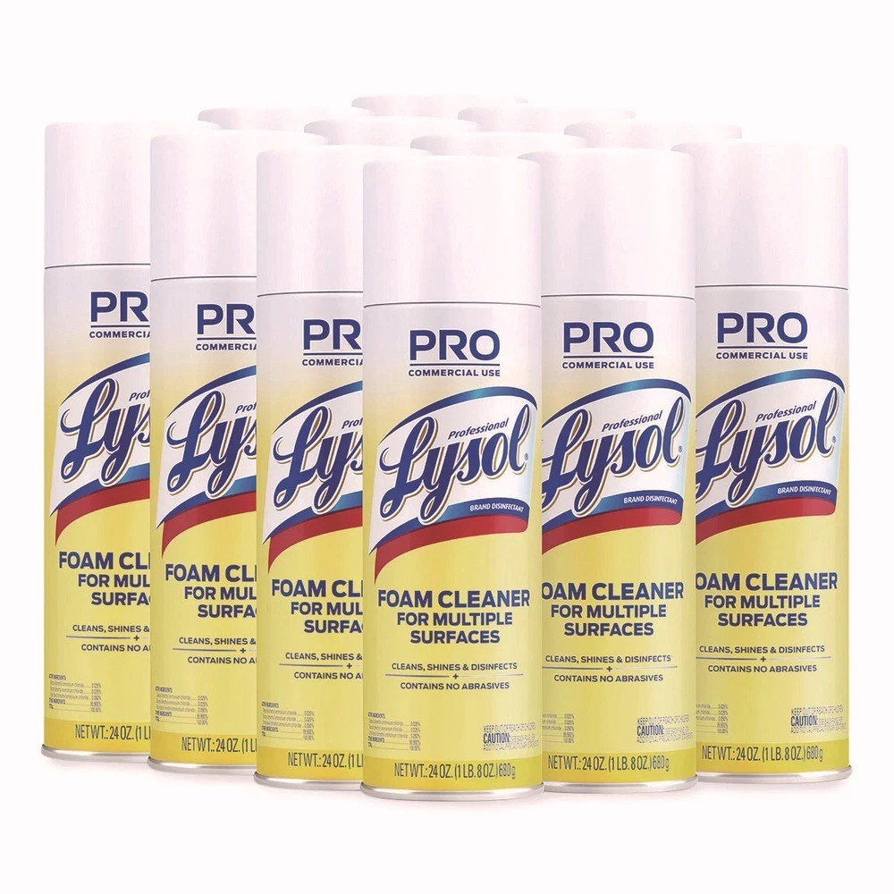 Professional LYSOL Brand 02775CT 24 oz. Aerosol Foam Cleaner (12/Carton) New