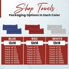 New Industrial A Grade Shop Towels – Multipurpose Cleaning Towels (Pack of 500)