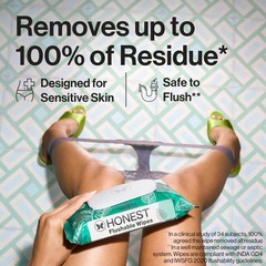 The Honest Company Hypoallergenic 42 Count (Pack of 3), Tropical Leaves