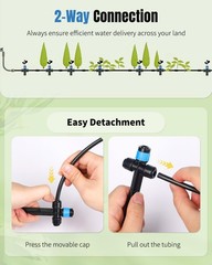 Pawfly 30 Pcs 30pcs Two-Way Drip Irrigation Emitters Sprayer, Blue