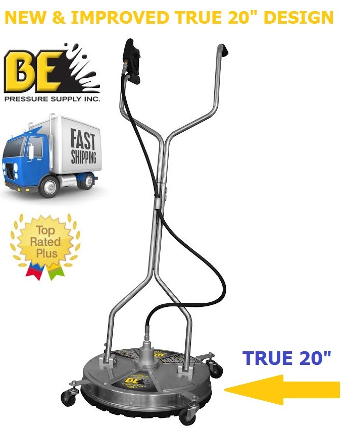 BE PRESSURE WHIRL-A-WAY 20” Stainless Steel Flat Surface Concrete Cleaner