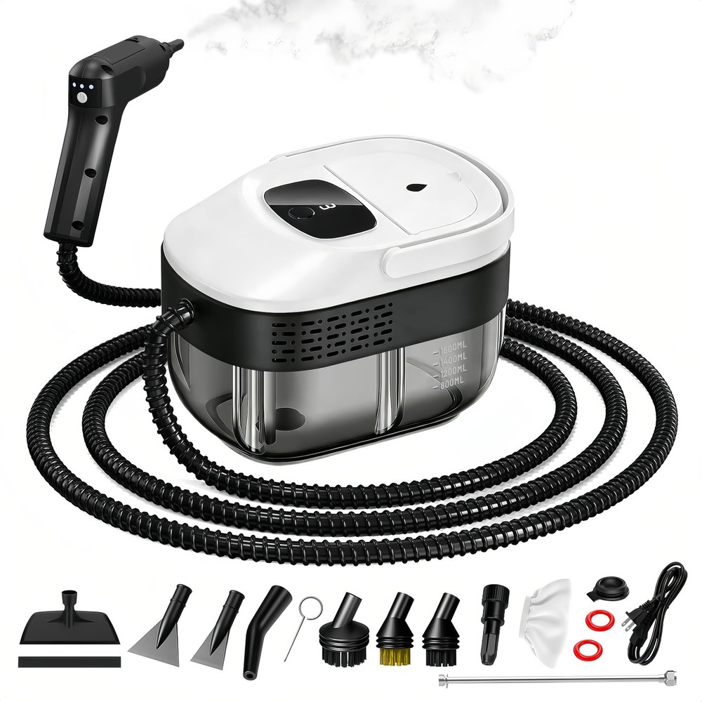 Primiorix Pressurized Handheld Steam Cleaner 2500W 54Oz Large-Capacity Steamer