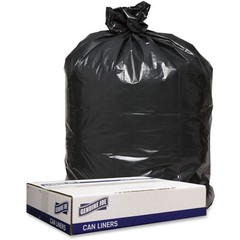 Genuine Joe GJO98210 1.2mil Black Trash Can Liners 43x47in 1000/carton