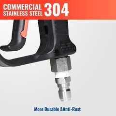5000 PSI Pressure Washer Short Gun with Swivel Plug Coupler Stubby Trigger Handl