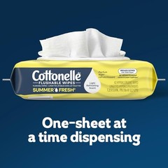 Cottonelle Summer Fresh Scent Flushable Wipes, 2 Packs, 42 Wipes Each