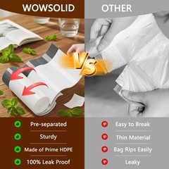 5 Gallon Trash Bags Drawstring 360 Count 1.2 Mil Thick Garbage Bags By Wowsolid