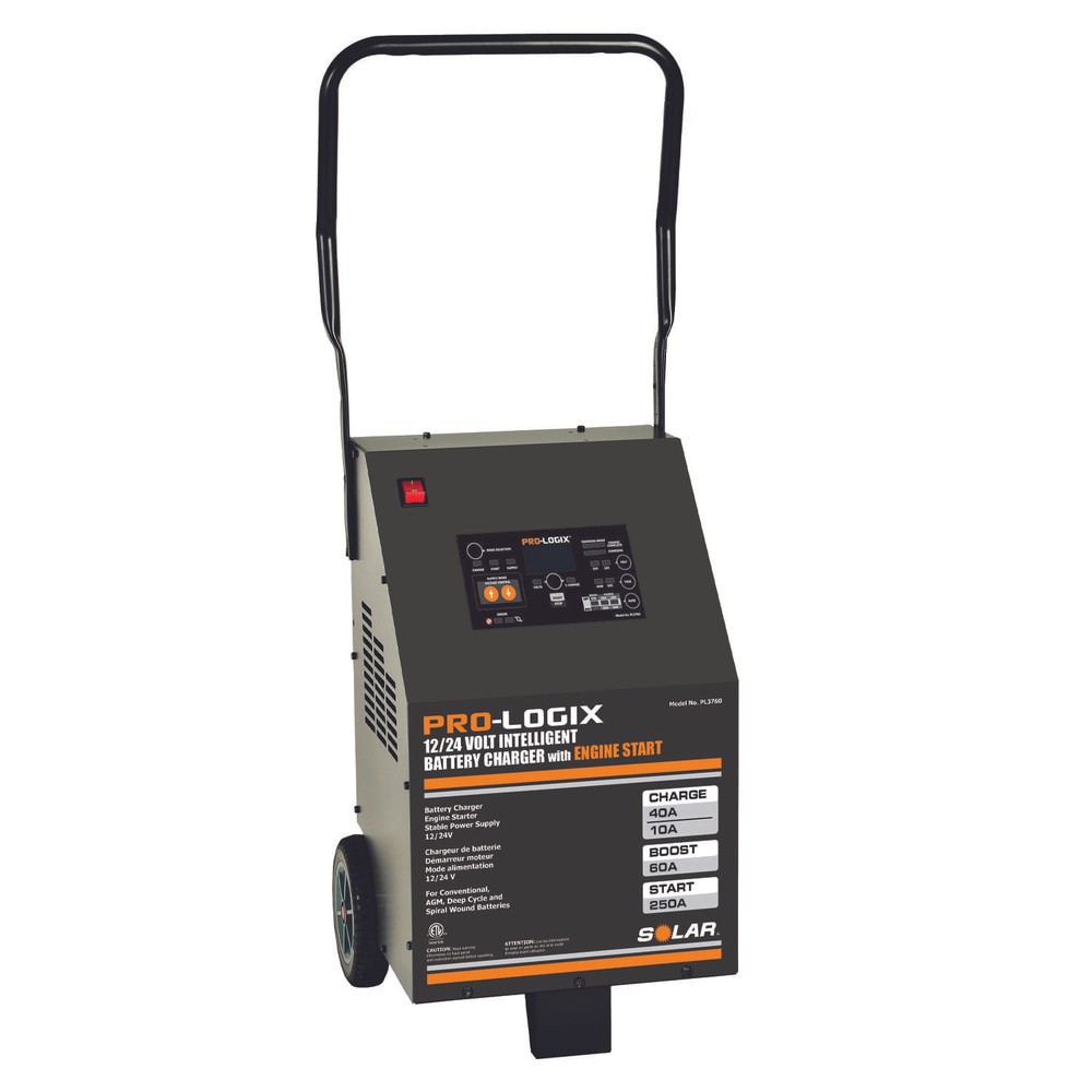 60/40/10/250A 12/24V Intelligent Wheeled Charger w/ Engine Start SOL-PL3760