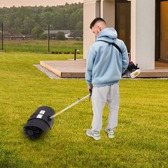 Gas Power Nylon Brush Broom Sweeper Artificial Grass Driveway Turf Snow Clean US