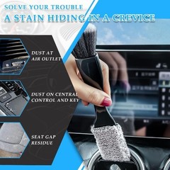 2 PCS Double Head Brush for Car Clean, Soft Auto Interior Duster Detailing Brush