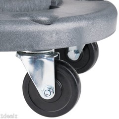 Professional Heavy Duty Brute Trash Can Rolling Dolly 18″ Garbage Container 2pk