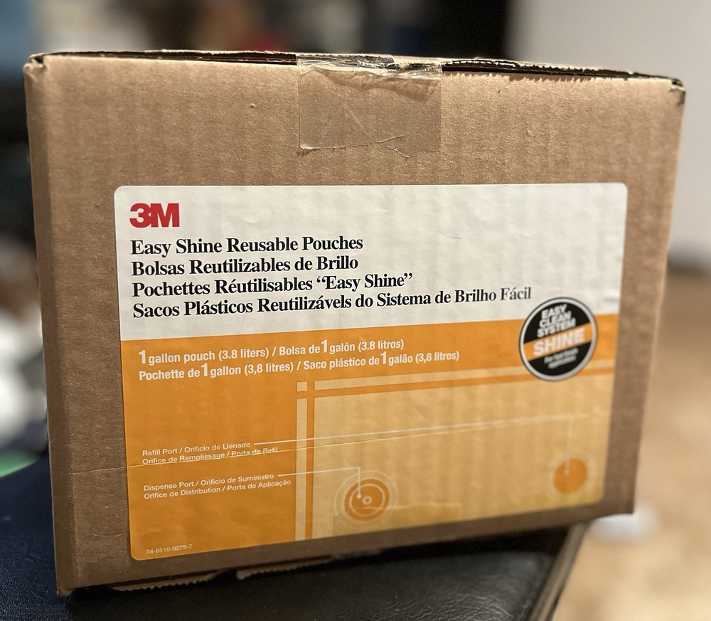 3M 55440 Easy Shine Applicator Reusable Pouches 1 gallon BOX OF 5 New Clean