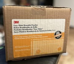 3M 55440 Easy Shine Applicator Reusable Pouches 1 gallon BOX OF 5 New Clean