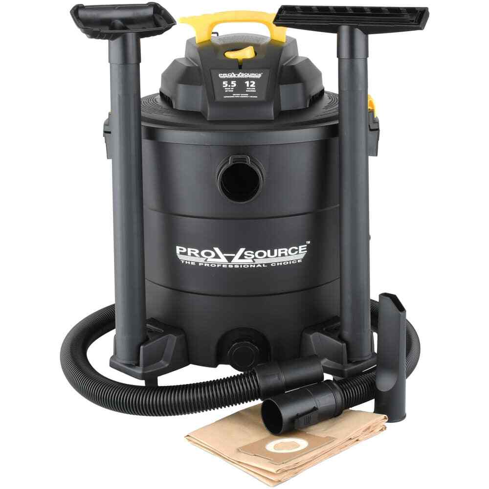 PRO-SOURCE 12 Gallon Wet/Dry Vacuum with Attachments